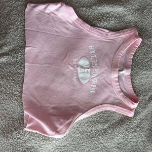 Pink Hooters Crop Top